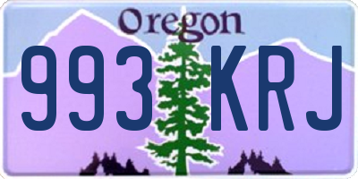 OR license plate 993KRJ