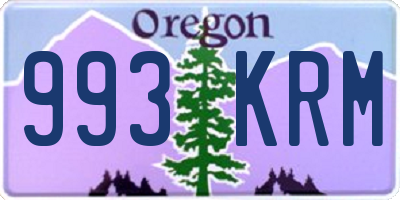 OR license plate 993KRM