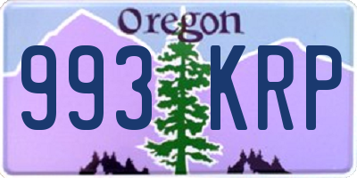 OR license plate 993KRP