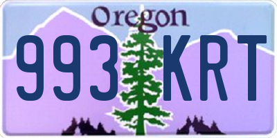 OR license plate 993KRT