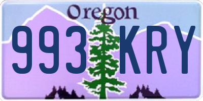 OR license plate 993KRY