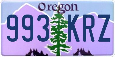 OR license plate 993KRZ