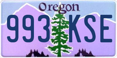 OR license plate 993KSE