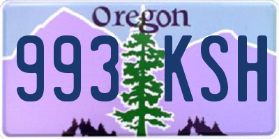 OR license plate 993KSH