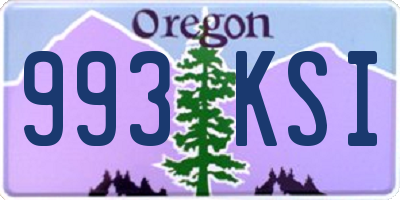OR license plate 993KSI
