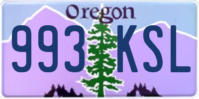 OR license plate 993KSL
