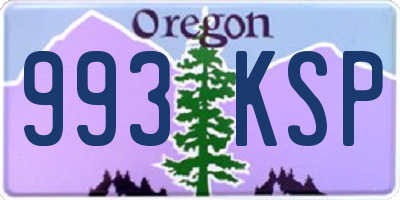 OR license plate 993KSP