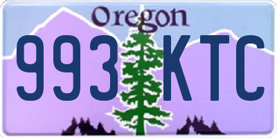OR license plate 993KTC