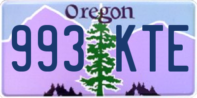 OR license plate 993KTE