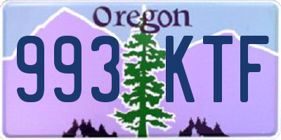 OR license plate 993KTF