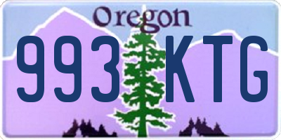 OR license plate 993KTG