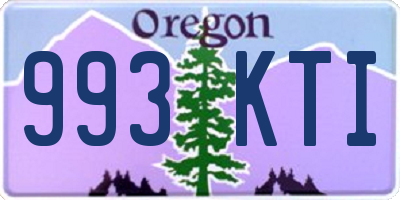 OR license plate 993KTI
