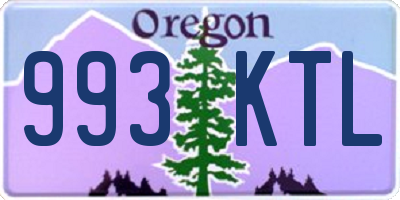 OR license plate 993KTL