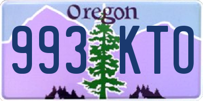 OR license plate 993KTO
