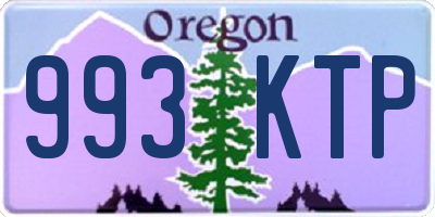 OR license plate 993KTP