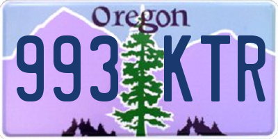 OR license plate 993KTR