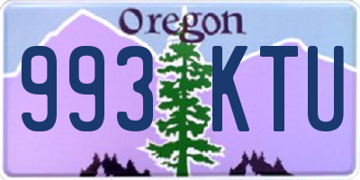 OR license plate 993KTU