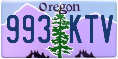 OR license plate 993KTV