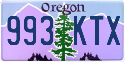 OR license plate 993KTX