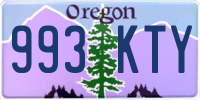 OR license plate 993KTY