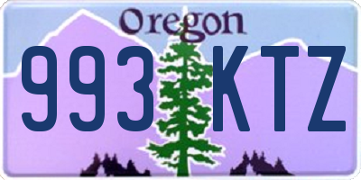 OR license plate 993KTZ