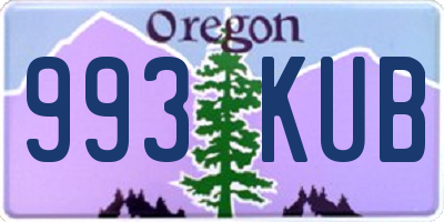 OR license plate 993KUB