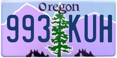 OR license plate 993KUH