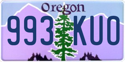 OR license plate 993KUO