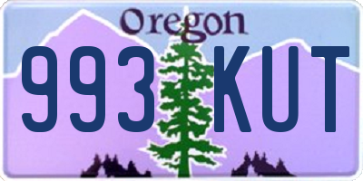 OR license plate 993KUT