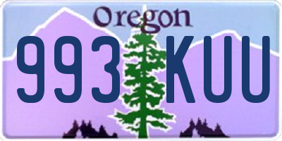 OR license plate 993KUU
