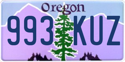 OR license plate 993KUZ