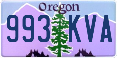 OR license plate 993KVA