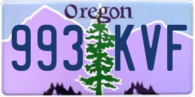 OR license plate 993KVF