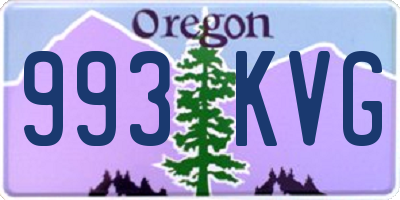 OR license plate 993KVG