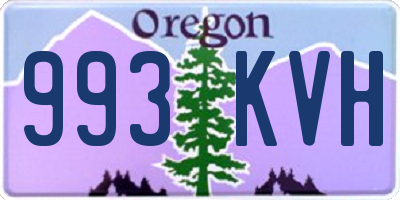 OR license plate 993KVH