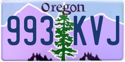 OR license plate 993KVJ