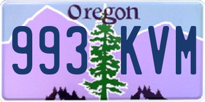 OR license plate 993KVM