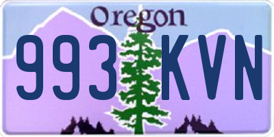 OR license plate 993KVN