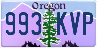 OR license plate 993KVP