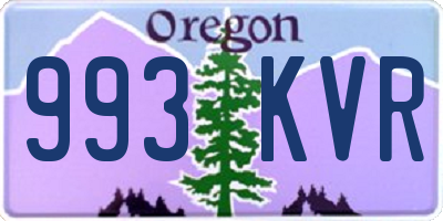 OR license plate 993KVR