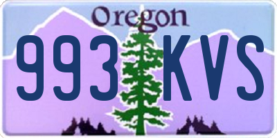 OR license plate 993KVS