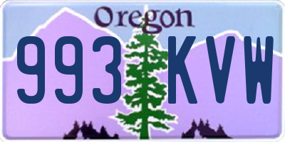 OR license plate 993KVW