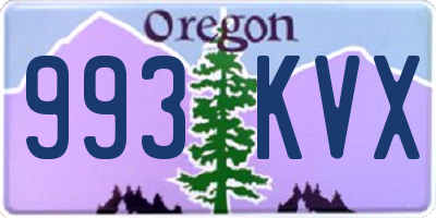 OR license plate 993KVX