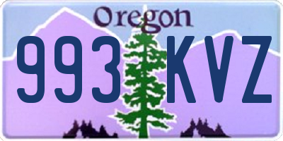 OR license plate 993KVZ
