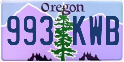 OR license plate 993KWB