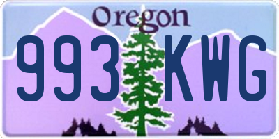 OR license plate 993KWG