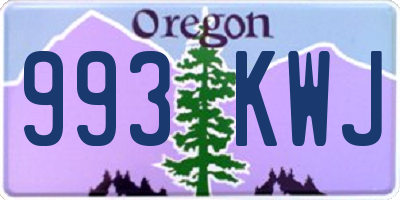 OR license plate 993KWJ