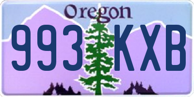 OR license plate 993KXB