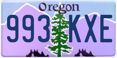 OR license plate 993KXE
