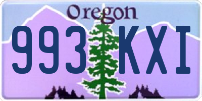 OR license plate 993KXI